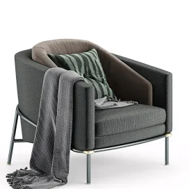 Minotti fil noir armchair